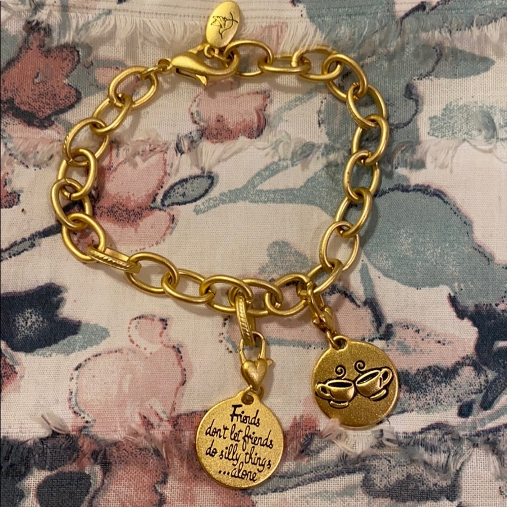 Gold charm bracelet